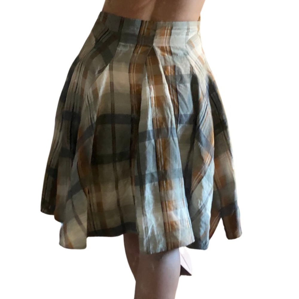 BOSS Hugo Boss Plaid Silk Blend Skirt 🌵4